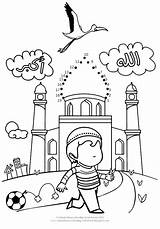 Islamic Coloring Worksheets Muslim Dot Dots Ramadan Activities Kids Islam Pages Joining Connect Studies Sheets Homeschooling Drawing Colouring Printable Mewarnai sketch template
