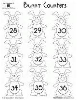 Bunny Carrot Number Matching Numbers Ordinal Worksheets Printable Easter sketch template