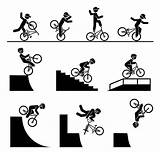 Ramp Bike Bmx Bicycle Illustrations Pictograms Represent Acrobatics Doing Form Illustration Which Stunts Tricks Riding Clip Stock Railing Adrenaline Stairs sketch template