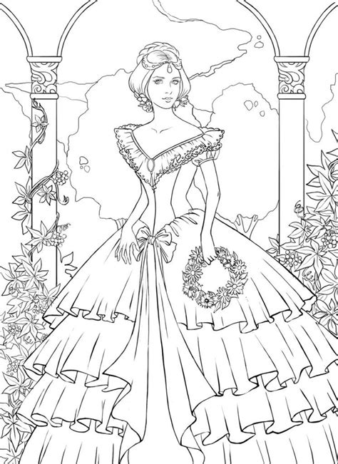 fantasy princess coloring pages detailed coloring pages  coloring