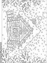 Coloring Pages Adult Christmas House Printable Sheets Houses Color Adults раскраски Winter Colouring Books Kids источник Coloriage Colorarty Colorpagesformom Printables sketch template