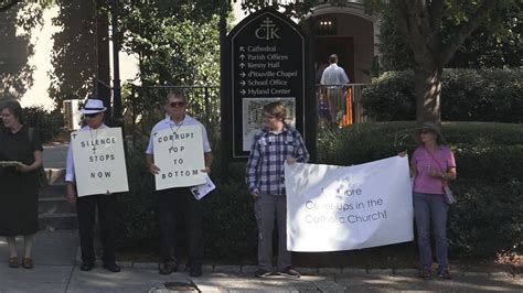 Photos Protesters Gather Outside Christ The King Church Over Sex Abuse