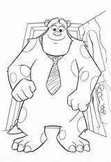 Sally Monsters Mike Coloring Inc Pages Monster Tie Smart Did He Where So Raskrasil sketch template