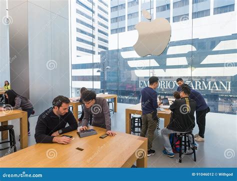 apple store genius bar hong kong editorial photography image  ipad imac