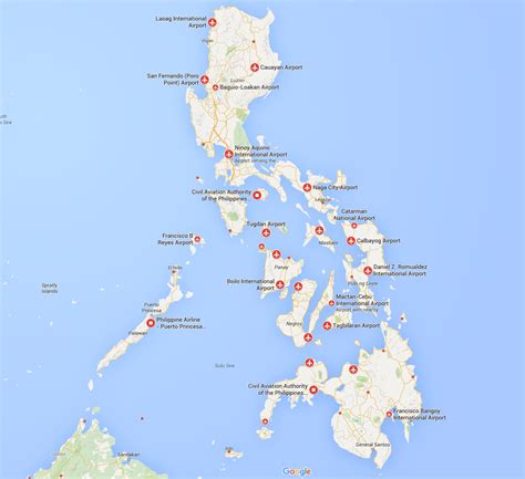 map  philippines airports asia map