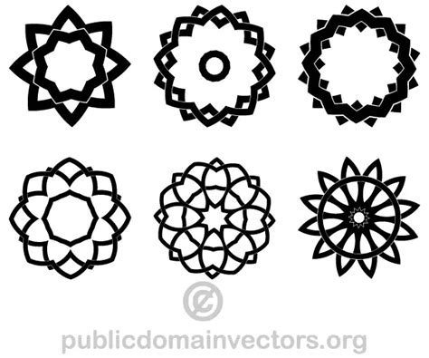 decorative geometric design elements vector shapes freevectors