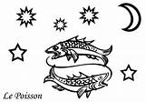 Signe Poisson Zodiac Zodiaque Colorier Signes Coloriages Zodiacales Signos Astrologique Sagittarius Choisir Tableau Adorable sketch template