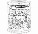 Unicorn Slime Poopsie Coloring Surprise Pages Filminspector Collectible sketch template