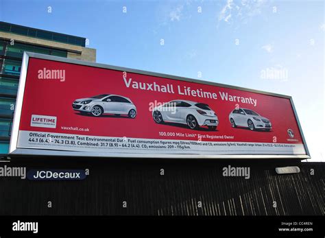 vauxhall car billboard advertisement  downtown newcastle  tyne tyne  wear england