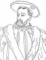 Coloring French Francis King sketch template