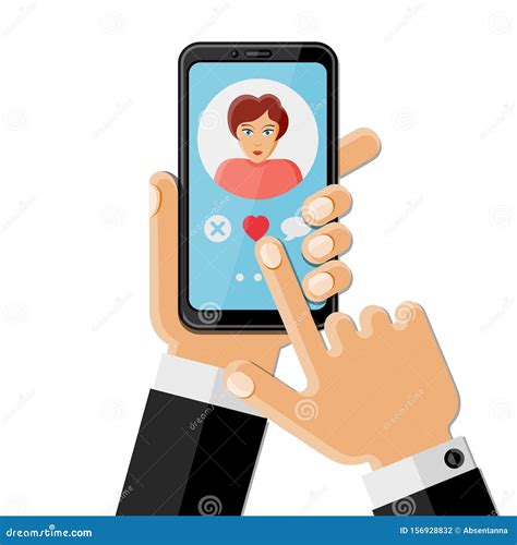 mobile dating app concept stock vector illustration  female