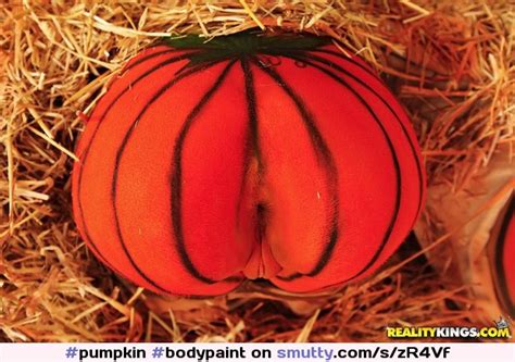 Pumpkin Bodypaint Funny Ass Asshole