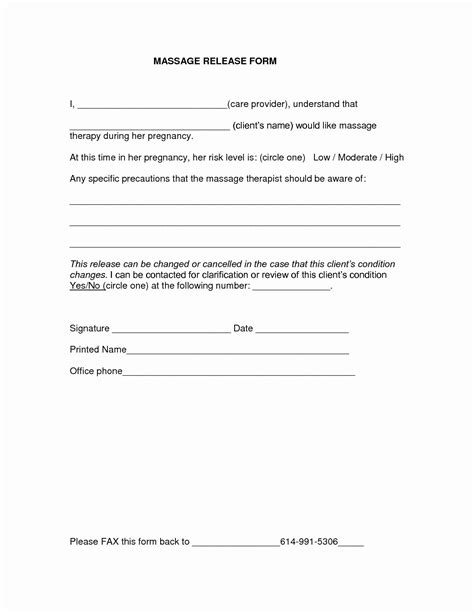 medical release form template inspirational medical release form