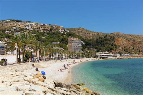 xabia spain historic spanish coast town  platja de la grava beach    javea
