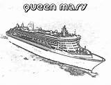 Mary Queen Coloring Ship Cruise Pages Netart Print sketch template