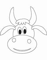 Cow Face Coloring Cute Pages Head Printable Color Print Getcolorings Kids Colori sketch template