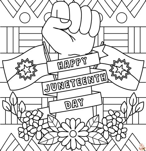 celebrate juneteenth  engaging coloring pages