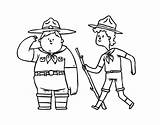 Scouts Coloringcrew Boy Coloring sketch template