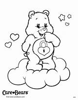Bear Coloring Pages Secret Cloud Care Bears Board Choose Printable Sketch Bedtime sketch template