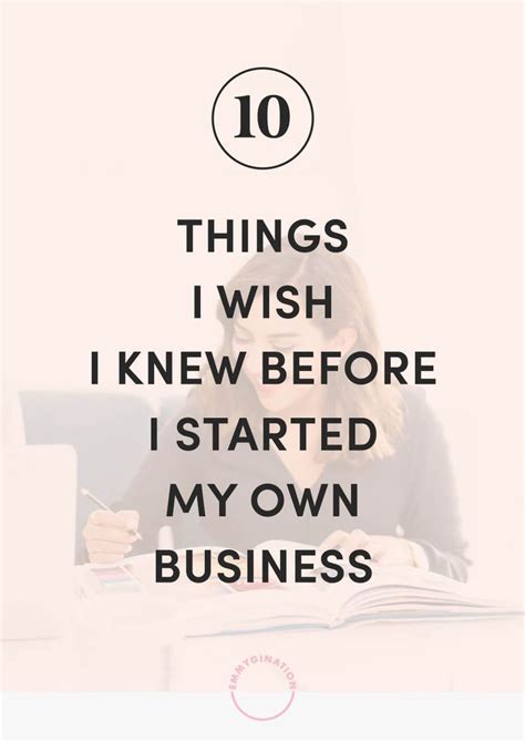 10 things i wish i knew before i started my own business