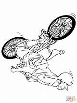 Bmx Coloring Pages Bike Drawing Falls Cyclist Printable Kids Mbx Supercoloring Popular Cycling Color Categories Coloringhome sketch template