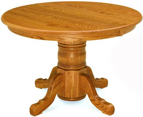 single pedestal table amish single pedestal table