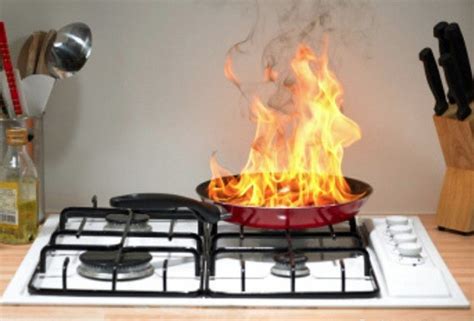 kitchen fires  preventing  extinguishing fire equipment