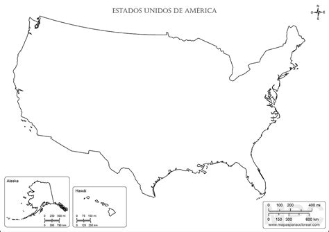 mapas de estados unidos para colorear