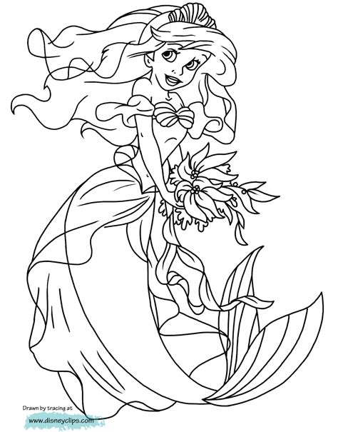 princess ariel coloring page
