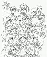 Sailor Moon Coloring Pages Group Senshi Coloriage Stars Colouring Mars Star Kolorowanka Kolorowanki Books Chibi Saturn Sailors Uranus Sheets Crafts sketch template