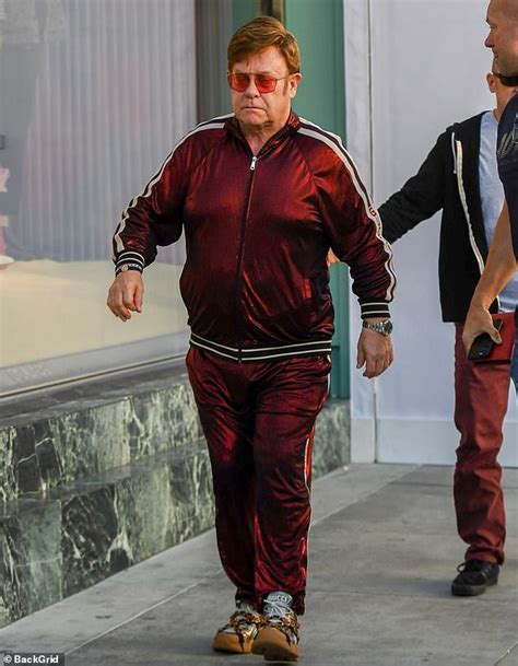 Sir Elton John 72 Wears Head To Toe Gucci As He Joins Husband David