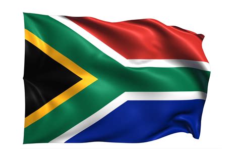 south africa waving flag realistic transparent background  png