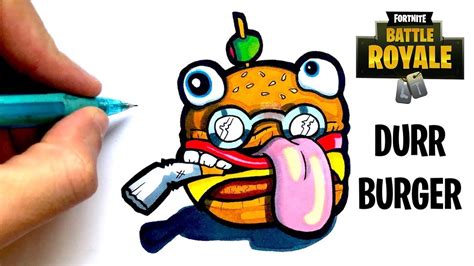 dibujo durr burger fortnite skin youtube