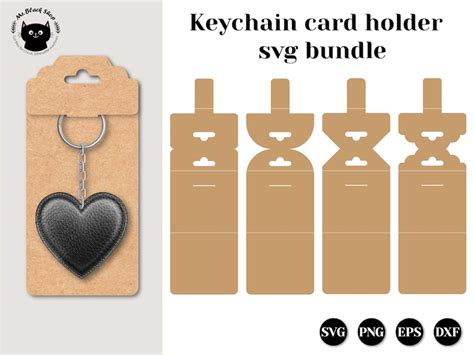 keychain card holder svg bundle keyring holder card svg etsy