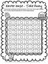 Easter Math Worksheets Activities Grade Mazes Printable Fun First Maze 2nd Games Choose Board Lessons sketch template