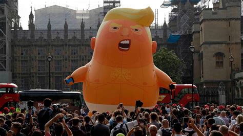 trump baby balloon takes flight  london protests cnn