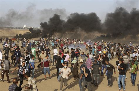 senior officer warns  weeks gaza protests    violent  report  times