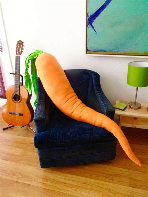 giant carrot plush body pillow  feet  vegetable coziness etsy