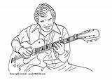 Mewarna Guitarist Guitarrista Acoustic Gitar Pekerjaan Mari Terkenal Pemain Ocupaciones Instruments sketch template
