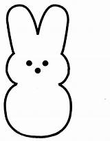 Peeps Bunny Easter Peep Clipart Printable Clip Candy Drawing Easy Pattern Drawings Template Draw Cutout Cliparts Preschool Crafts Decorations Cut sketch template