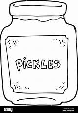 Pickle Jar Freehand Drawn Cartoon Alamy Stock Vector sketch template