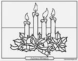 Advent Wreath Coloring Christmas Pages Little sketch template