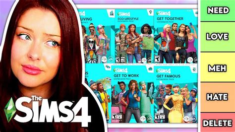 sims  expansion packs ranking  pack   cas build
