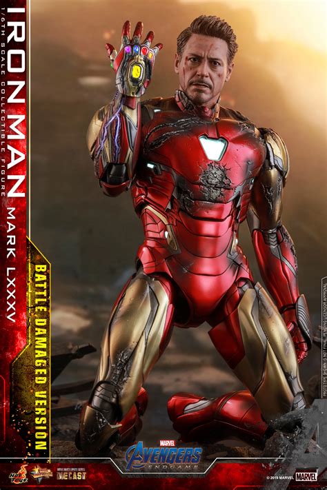 avengers endgame iron man mark  battle damaged version  hot toys