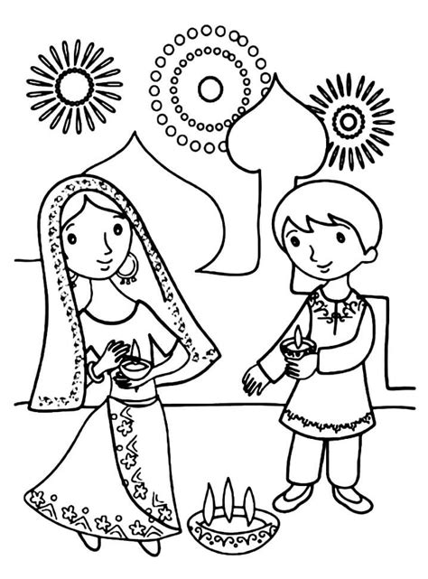diwali coloring pages  printable coloring pages  kids