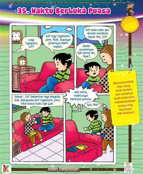 komik adab berbuka puasa kids story books stories  kids ramadan images drawing tips
