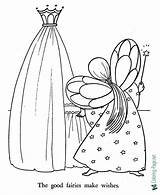 Sleeping Beauty Coloring Pages Fairies Fairy sketch template