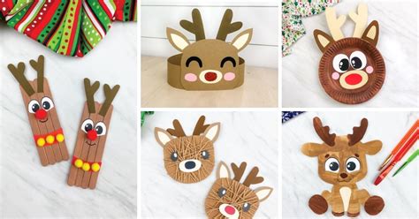 easy reindeer crafts  kids   templates
