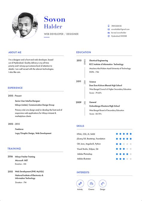 cv resume template  psd ai  web developers good resume