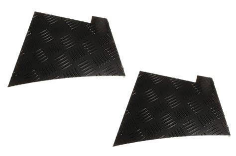 chequer plate wing protectors pair black mm ll aftermarket